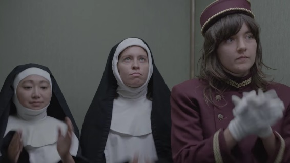Barnett taking nuns to their destination in “Elevator Operator”. (Photo Credit: NPR News, “Music We Missed”)